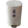 Lixeira de Pedal 15 Litros Cesto Interno Design Retro Branco Nude - 1