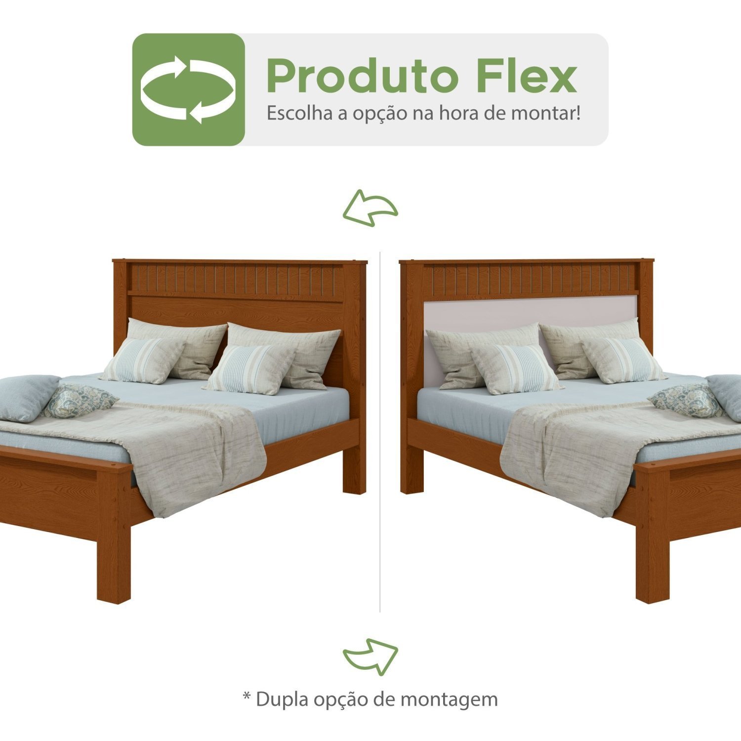 Cama de Casal em Mdp/mdf 111,5x205,9cm Athenas - 6