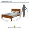 Cama de Casal em Mdp/mdf 112,5x205,9cm Athenas - 4