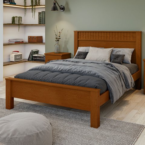 Cama de Casal em Mdp/mdf 112,5x205,9cm Athenas