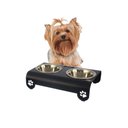 Ver imagem 1 de Comedouro Elevado Duplo Cão Porte Mini Preto