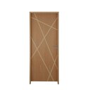 Ver imagem 1 de Kit Porta de Madeira 62 X 2.10 Friso Agatha Bat.misto 14 Cm Fech.ext Cromada Lado Esquerdo - Hale