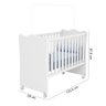 Quarto de Bebê Doce Sonho com Cômoda 2523 e Berço Simples 1 C/ Rodízios Qmovi Branco - 2