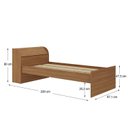 Ver imagem 3 de Cama Solteiro Lumina Espresso Móveis Marrom/Nogal