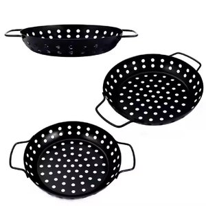 Panela Fritadeira Churrasqueira Antiaderente Cesto Grelha para Camarao Peixe Legumes Grelhado com Al