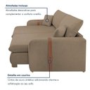Ver mais imagens de Sofá Cama Retrátil e Reclinável 3 Lugares Veludo Bege Escuro França 230cm Yescasa