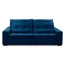 Ver imagem 7 de Sofa Retratil Reclinavel 2 Lugares 1,90m Atlantis Veludo Azul Marinho Lansofbr