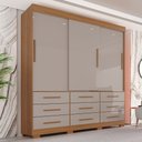 Ver imagem 2 de Guarda-roupa com Pés Casal 3 Portas 9 Gavetas Luana