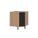Ver imagem 1 de Balcão de Cozinha Canto Diagonal 74cm 1 Porta sem Tampo Slim Freijó-preto