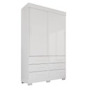 Ver imagem 3 de Guarda Roupa com Pés 2 Portas 6 Gavetas Luana