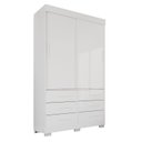 Ver imagem 3 de Guarda Roupa com Pés 2 Portas 6 Gavetas Luana