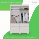 Ver imagem 5 de Guarda Roupa com Pés 2 Portas 6 Gavetas Luana