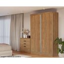 Ver imagem 5 de Guarda Roupa Solteiro 2 Portas de Correr e 2 Gavetas N571 Branco - Kappesberg