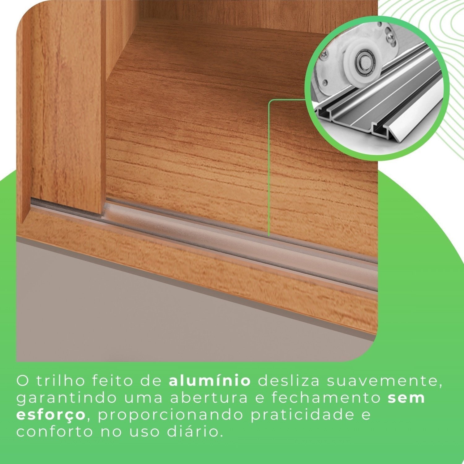 Guarda Roupa com Pés 2 Portas 6 Gavetas Luana - 11