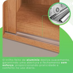 Guarda Roupa com Pés 2 Portas 6 Gavetas Luana - 11 Guarda Roupa com Pés 2 Portas 6 Gavetas Luana - 11