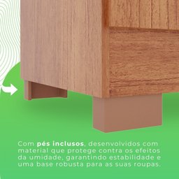 Guarda Roupa com Pés 2 Portas 6 Gavetas Luana - 12 Guarda Roupa com Pés 2 Portas 6 Gavetas Luana - 12