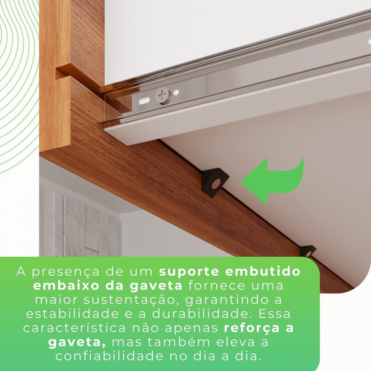 Guarda Roupa com Pés 2 Portas 6 Gavetas Luana - 9