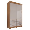 Ver imagem 3 de Guarda Roupa com Pés 2 Portas 6 Gavetas Luana
