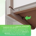 Ver mais imagens de Guarda Roupa com Pés 2 Portas 6 Gavetas Luana