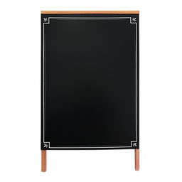 Cavalete Negro Decorado Dupla Face 70x50cm Madeira Elegante - 3