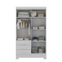 Ver imagem 2 de Guarda Roupa Infantil 4 Portas 3 Gavetas Kit Cat Espresso Móveis