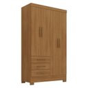 Ver imagem 3 de Guarda Roupa Infantil 4 Portas 3 Gavetas Kit Cat Espresso Móveis