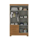 Ver imagem 2 de Guarda Roupa Infantil 4 Portas 3 Gavetas Kit Cat Espresso Móveis