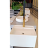 Monocomado Lavatório Diamont Lx9922 Ouro Escovado Lançamento - 6