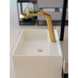 Monocomado Lavatório Diamont Lx9922 Ouro Escovado Lançamento - 4