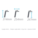 Ver imagem 7 de Monocomado Lavatório Diamont Lx9922 Ouro Escovado Lançamento