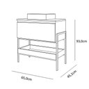 Ver imagem 2 de Gabinete de Banheiro Portinari 60 com Espelho Lumini Titanium/freijo - Mgm