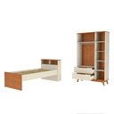 Ver imagem 1 de Quarto Infantil 2 Peças Crescer CB1492-Arje com Guarda-Roupa e Cama em MDP BP Argila-Jequetiba