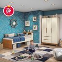 Ver mais imagens de Quarto Infantil 2 Peças Crescer CB1492-Arje com Guarda-Roupa e Cama em MDP BP Argila-Jequetiba