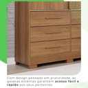 Ver imagem 7 de Guarda Roupa com Pés e Espelho 2 Portas 6 Gavetas Luana