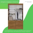 Ver imagem 6 de Guarda Roupa com Pés e Espelho 2 Portas 6 Gavetas Luana