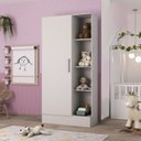 Ver imagem 1 de Guarda Roupa Infantil 1 Porta Sara Espresso Móveis Branco