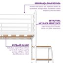 Ver imagem 5 de Treliche com Escada Lateral em Ferro Aço Carbono Tubular Teko Casatema MadeiraOriginals Branco/Fosco