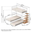 Ver imagem 2 de Treliche com Escada Lateral em Ferro Aço Carbono Tubular Teko Casatema MadeiraOriginals Branco/Fosco