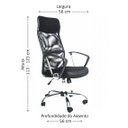Ver imagem 2 de Kit 2 Cadeira de Escritorio Presidente Tela Mesh Comfort