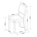 Ver imagem 4 de Conjunto Sala de Jantar 4 Lugares Mesa Quadrada MDF 18mm 4 Cadeiras Estofadas Veludo Flash