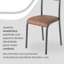 Ver imagem 7 de Conjunto Sala de Jantar Mesa Retangular 180x75cm Tampo Granito Ocre 8 Cadeiras Marselha