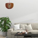Ver imagem 2 de Luminária Teto tipo Pendente PLUTÃO MDF - Completa - Cor: Marrom
