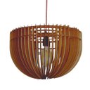 Ver imagem 1 de Luminária Teto tipo Pendente PLUTÃO MDF - Completa - Cor: Marrom