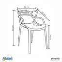 Ver imagem 5 de Kit 4 Cadeiras Allegra Pp Várias Cores - Rivatti