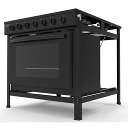 Fogão Industrial 4 Bocas Baixa Pressão com Forno Realce Bivolt CR221 Preto - 3