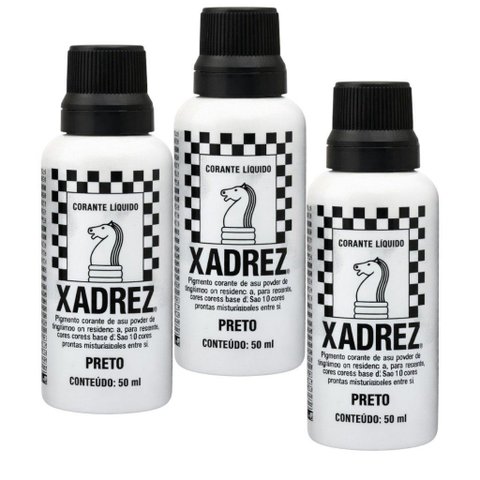 3 Corante Líquido Xadrez Preto