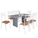 Ver imagem 2 de Conjunto Sala de Jantar Mesa Retangular 180x75cm Tampo Granito Ocre 8 Cadeiras Marselha