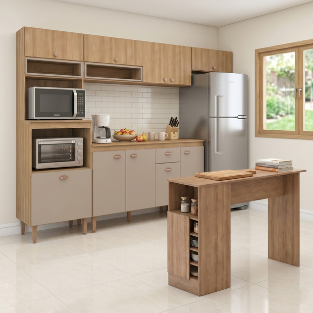 Cozinha Completa Modulada 7 Peças com Torre Quente e Balcão com