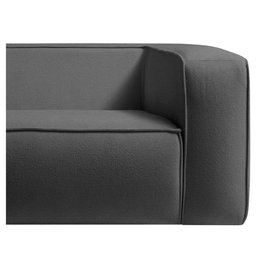 Sofá 2 Lugares 160cm Orgânico Luxo Recepção Cecília Linho - Amarena Móveis Cor Cinza Escuro - 5