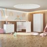 Conjunto Quarto de Bebê Completo Guarda Roupa Cômoda e Berço com Rodízio Doce Sonho - 1